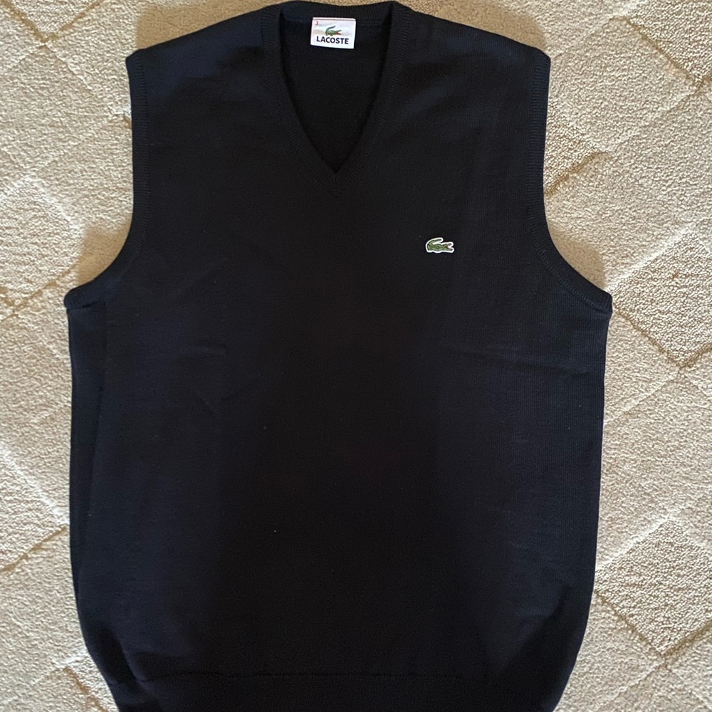 Lacoste Men's Black Sweater Vest